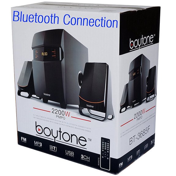 Boytone BT-3685F Wireless Bluetooth Speaker Powerful Bass System with FM