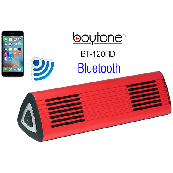 Boytone BT-120RD Ultra-Portable Wireless Bluetooth Speaker - Phoenix Red